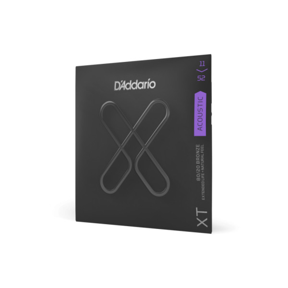 Струни для гітари D'Addario XT 80/20 Bronze Custom Light (11-52) (XTABR1152)