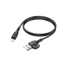 Дата кабель USB 2.0 AM to Lightning 1.0m 2.4A PVC BX91 black BOROFONE (6974443389883) Дата кабель USB 2.0 AM to Lightning 1.0m 2.4A PVC BX91 black BOROFONE (6974443389883)