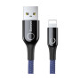 Дата кабель USB 2.0 AM to Lightning 1.0m 2.4A blue Baseus (CALCD-03)