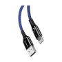 Дата кабель USB 2.0 AM to Lightning 1.0m 2.4A blue Baseus (CALCD-03)