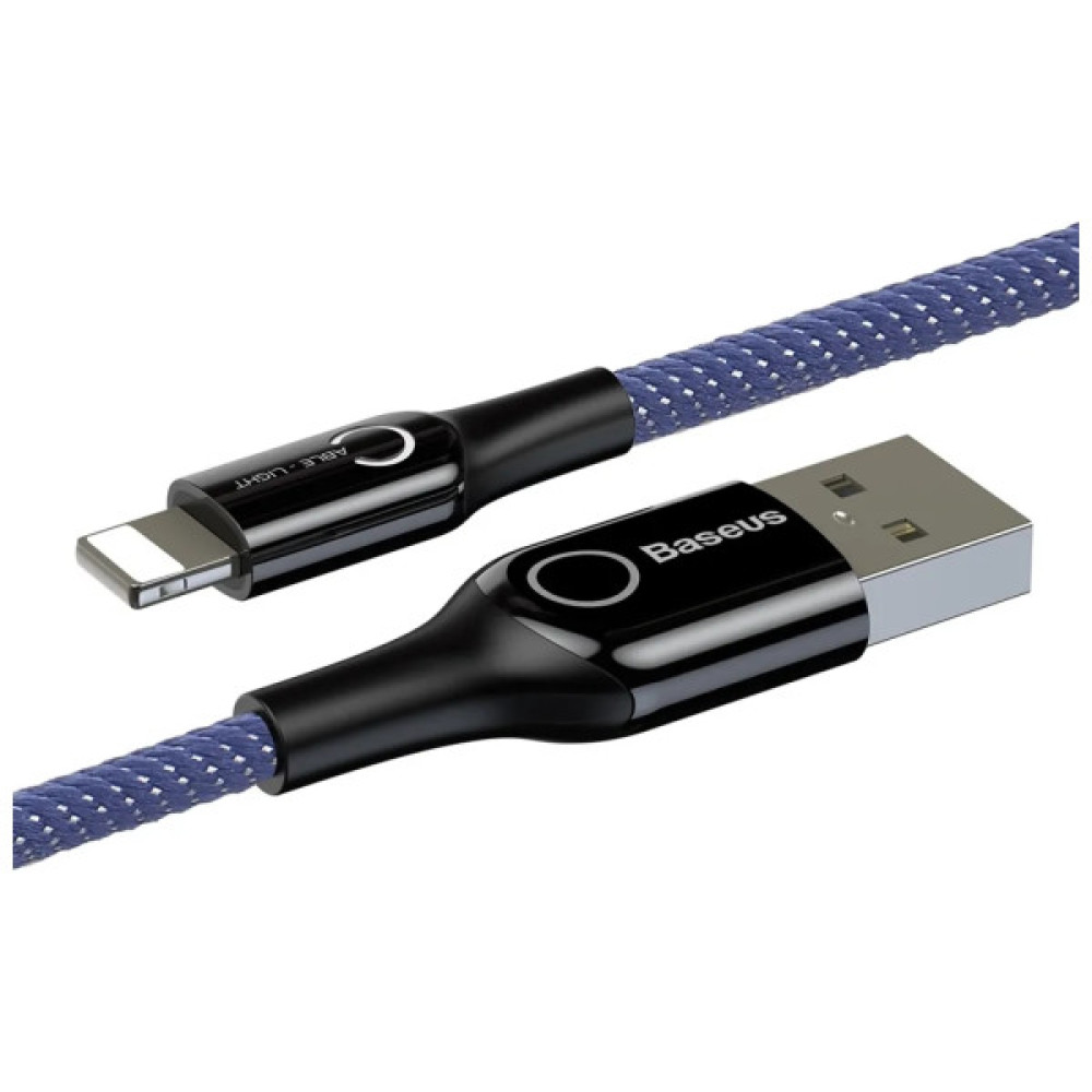 Дата кабель USB 2.0 AM to Lightning 1.0m 2.4A blue Baseus (CALCD-03)