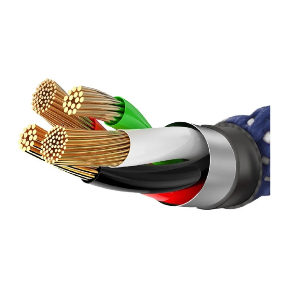 Дата кабель USB 2.0 AM to Lightning 1.0m 2.4A blue Baseus (CALCD-03)