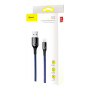 Дата кабель USB 2.0 AM to Lightning 1.0m 2.4A blue Baseus (CALCD-03)