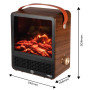 Камін електричний, декоративний Neo Tools, 850/1500Вт, 15–20м2, регулятор, 25х14.4х30.4см, дерево