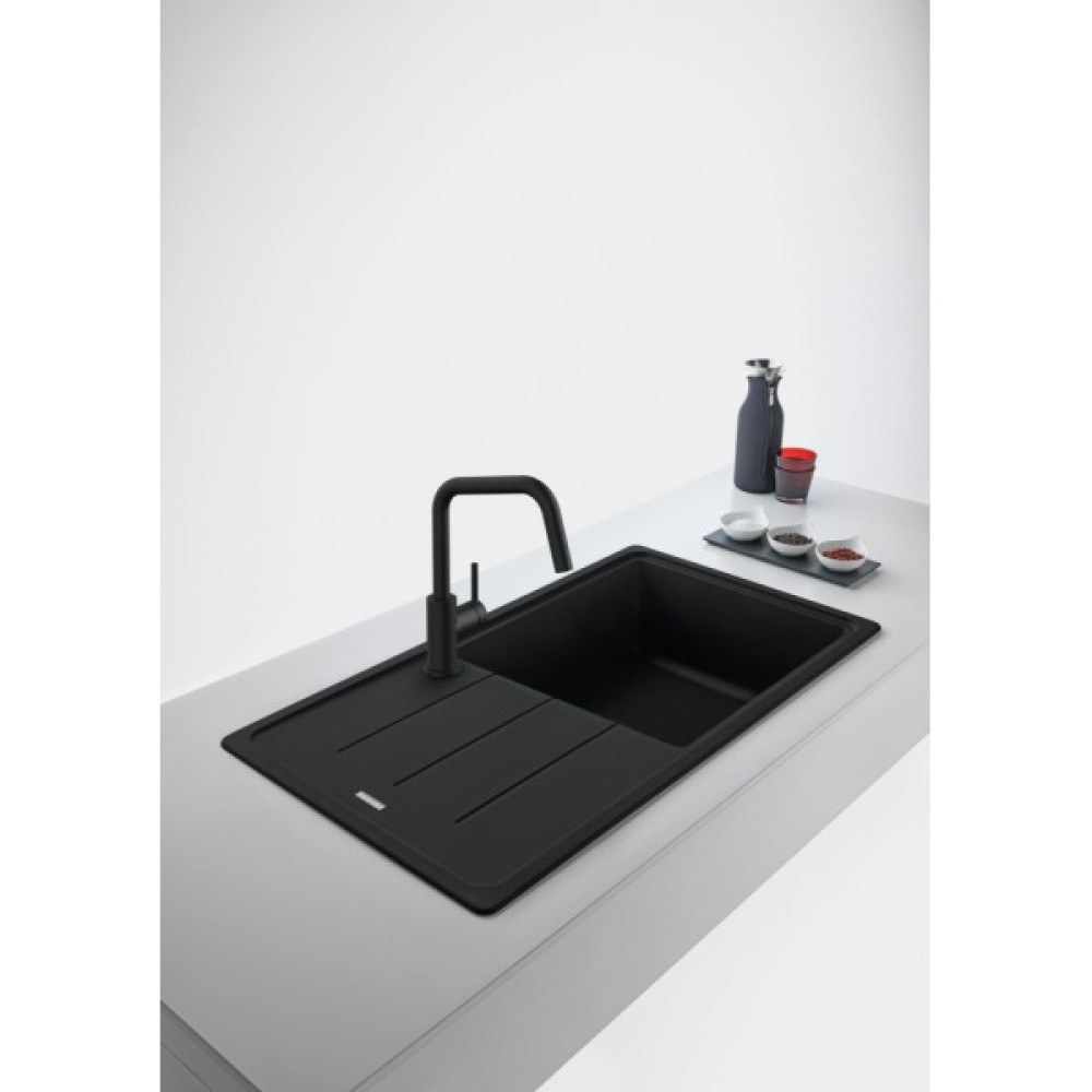 Змішувач для кухні Franke Lina U Pull Down, довж.виливу - 251мм, витяжний, поворотний, 1важіль, чорний матовий