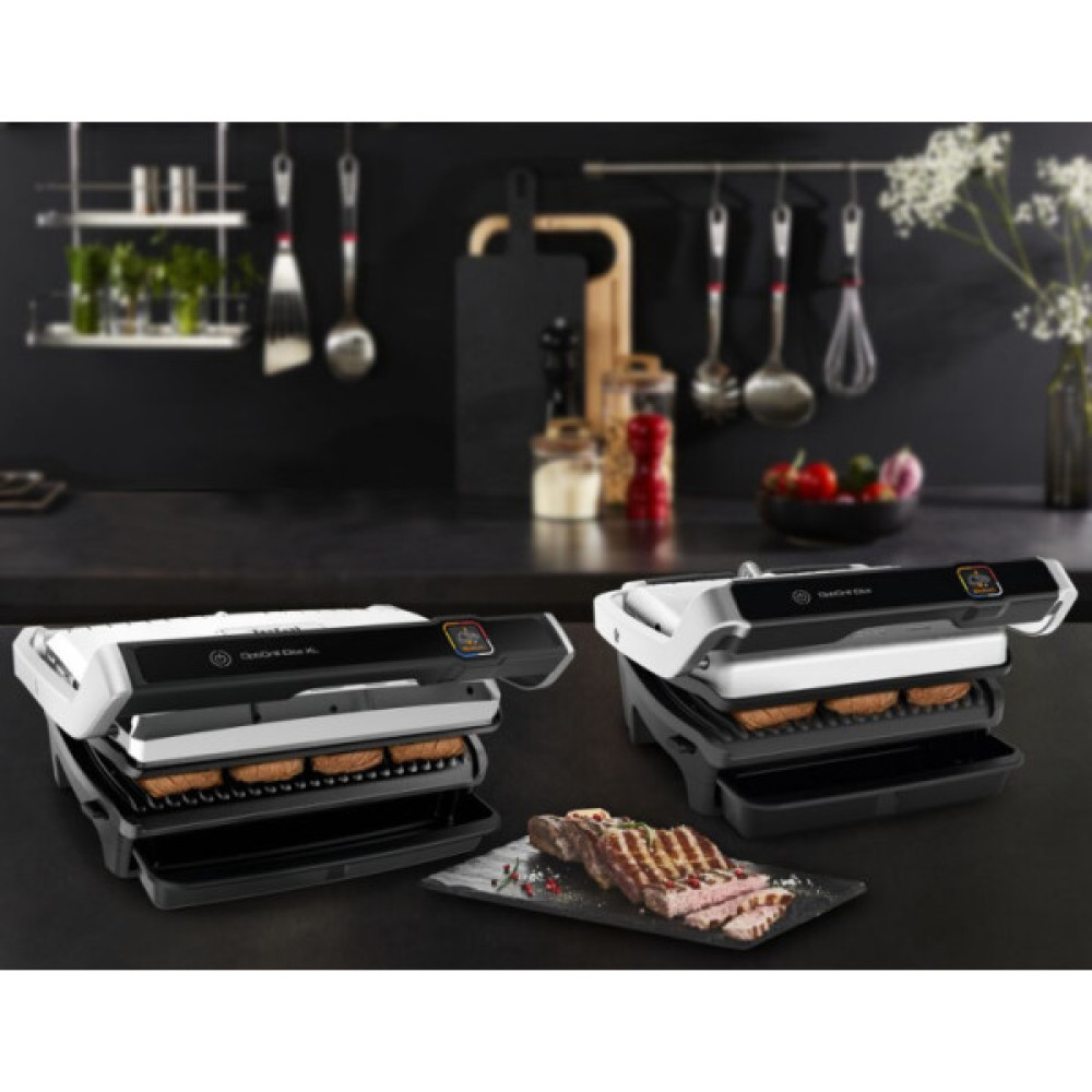 Гриль Tefal прижимний OptiGrill Elite XL 2200Вт, темп. режимів-16, з`ємні пластини, метал
