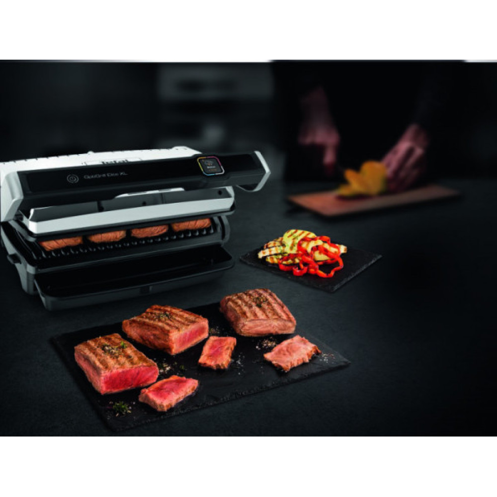 Гриль Tefal прижимний OptiGrill Elite XL 2200Вт, темп. режимів-16, з`ємні пластини, метал