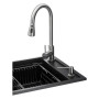 Мийка кухонна GRANADO Basic Estella black (+ змішувач Campo LUX inox + дозатор Redondo inox + кошик + (ksg0101)