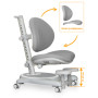 Дитяче крісло Mealux Ortoback Base Grey (Y-508 G Base)