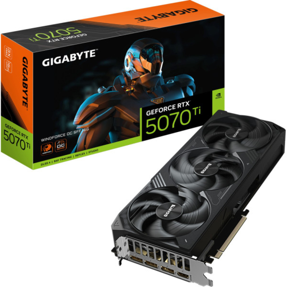 Відеокарта GIGABYTE GeForce RTX5070 Ti 16GB WINDFORCE OC SFF (GV-N507TWF3OC-16GD)