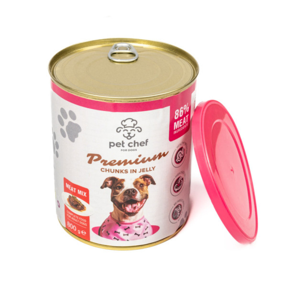 Вологий корм для собак Pet Chef М'ясний мікс 800 г (4820255193649)