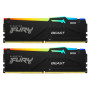 Пам'ять ПК Kingston DDR5 64GB KIT (32GBx2) 5200 FURY Beast RGB Пам'ять ПК Kingston DDR5 64GB KIT (32GBx2) 5200 FURY Beast RGB