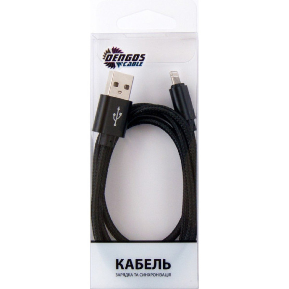 Дата кабель USB 2.0 AM to Lightning 1.0m black Dengos (NTK-L-MT-BLACK) Дата кабель USB 2.0 AM to Lightning 1.0m black Dengos (NTK-L-MT-BLACK)