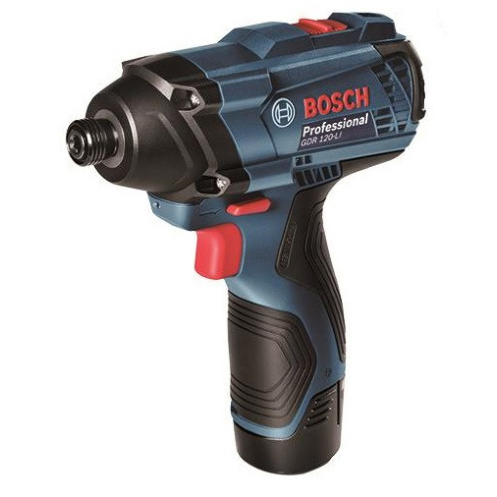 Набір із двох акумуляторних інструментів Bosch Professional 12В дриль-шурупокрут GSR 120-LI гайковерт ударний GDR 120-LI акб 2х2А·год кейс