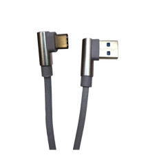 Дата кабель USB 2.0 AM to USB-C 1.0m 2.4A 90° corner gray XoKo (XK-CTC-001-GR)