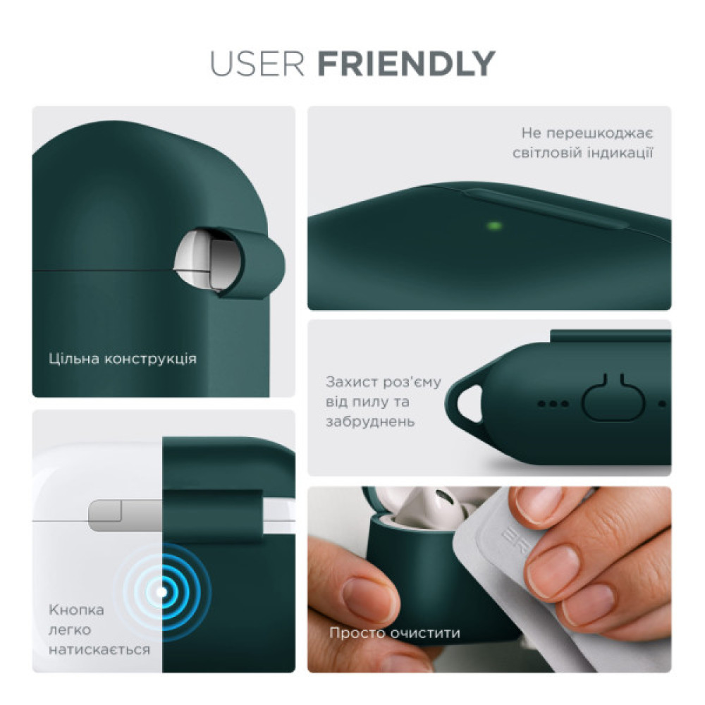 Чохол для навушників Armorstandart Hang Case For Apple AirPods Pro 3 Dark Green (ARM88272)