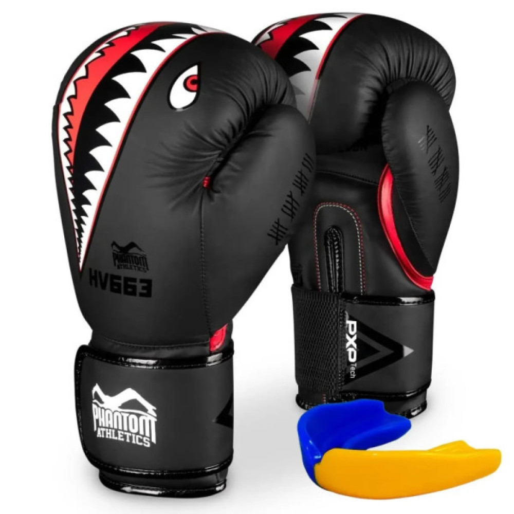 Боксерські рукавички Phantom Fight Squad Schwarz Black 16 унцій (PHBG2216-16)
