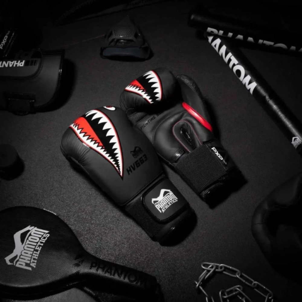 Боксерські рукавички Phantom Fight Squad Schwarz Black 16 унцій (PHBG2216-16)