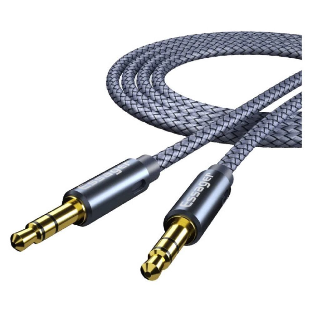 Кабель мультимедійний 3.5mm M to 3.5mm M 3.0m gray Essager (EYP35-DYC0G)