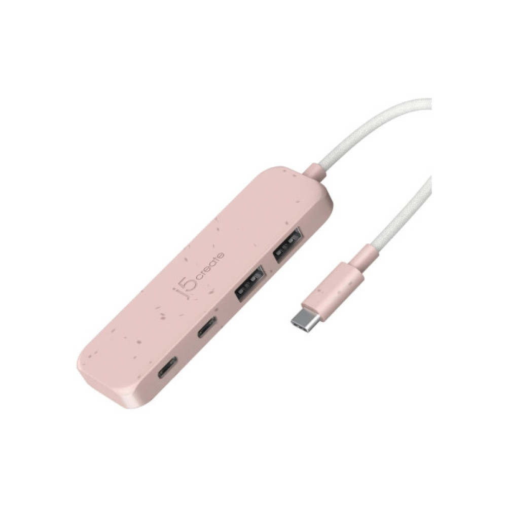 Концентратор J5create USB-C to 2xUSB-A + 2xUSB-C 3.2 10Gbps rose (JCH342ER-N)