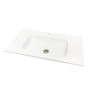Раковина, умивальник Adamant FRATE, штучний камінь, прямокут., з отвором для змішувача, з отвором для переливу, 795x450x1525мм, накладний, білий