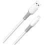 Дата кабель USB 2.0 AM to Lightning 1.0m 3A liquid silicone white ColorWay (CW-CBUL093-WT)