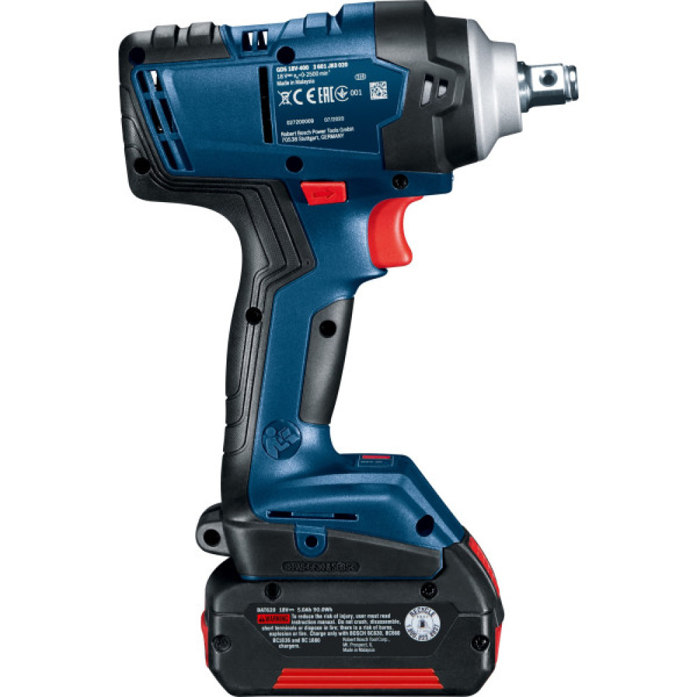 Гайковерт ударний Bosch Professional GDS 18V-400 18В 2х5.0А·год 2500об·хв 400Нм кейс 1.87кг