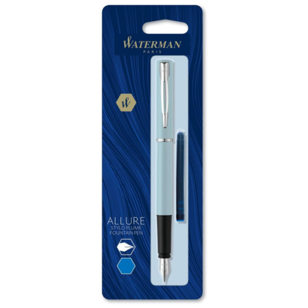 Ручка пір'яна Waterman ALLURE Pastel Blue CT  FP F блістер (13 315b)