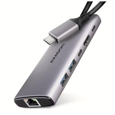 Концентратор AXAGON USB-C to 2xUSB-A + 1xUSB-C + HDMI + RJ45 + PD100W 0.15m gray (HMC-6G2L) Концентратор AXAGON USB-C to 2xUSB-A + 1xUSB-C + HDMI + RJ45 + PD100W 0.15m gray (HMC-6G2L)
