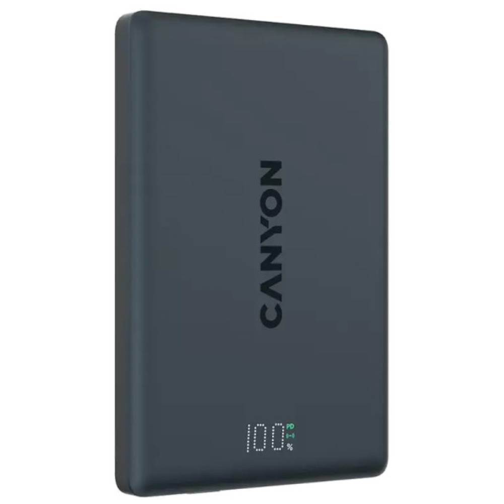 Батарея універсальна Canyon 5000mAh OnPower 500 PD20W Magnetic wireless MagSafe Black (CNS-CPB500B)