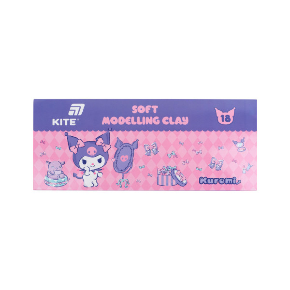 Пластилін Kite Kuromi восковий, 18 кольорів, 360 г (HK24-085)