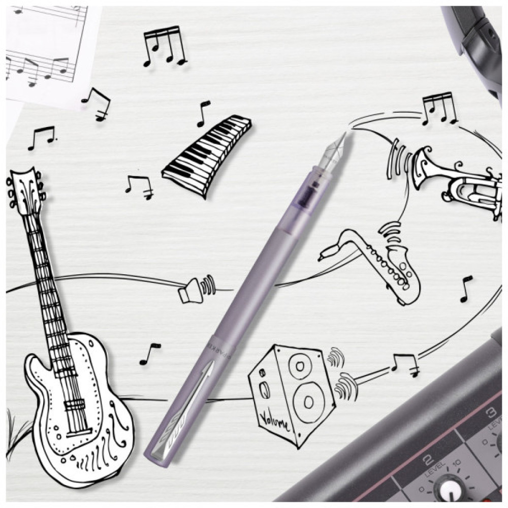 Ручка пір'яна Parker VECTOR 17 XL Metallic Silver Blue CT  FP M (06 112)