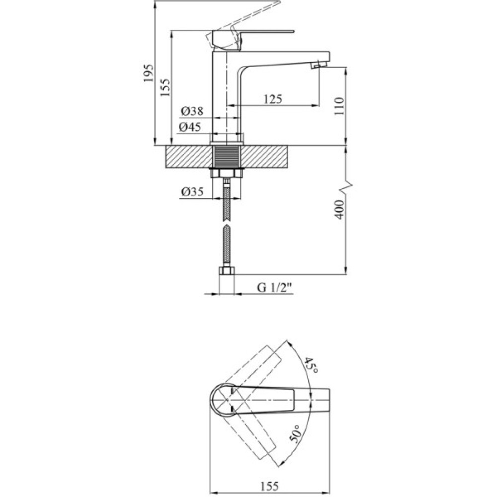 Змішувач Kroner Eifel-C010 (CV023603)