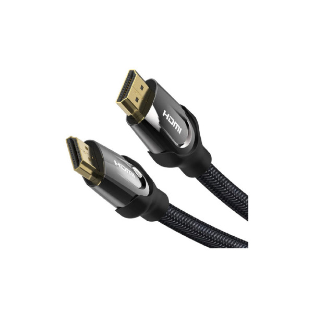 Кабель мультимедійний HDMI M to HDMI M 3.0m V2.0 4K60Hz braided zinc alloy black Vention (VAA-B05-B300)