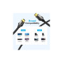 Кабель мультимедійний HDMI M to HDMI M 3.0m V2.0 4K60Hz braided zinc alloy black Vention (VAA-B05-B300)