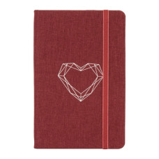 Книга записна Optima Heart А5 128 аркушів клітинка (O27191-03)