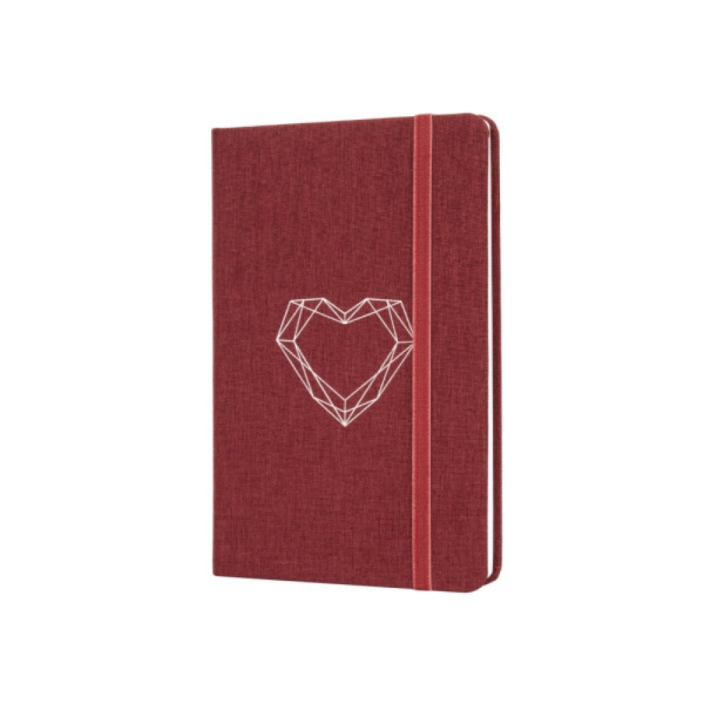 Книга записна Optima Heart А5 128 аркушів клітинка (O27191-03)