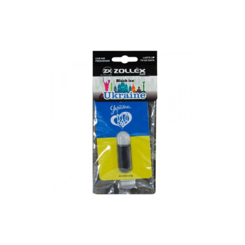 Ароматизатор для автомобіля Zollex UKRAINE Black ice (3931752)