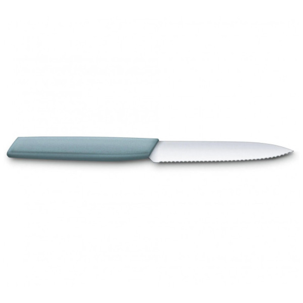 Кухонний ніж Victorinox Swiss Modern Paring Serrate 10см Blue (6.9006.10W21)