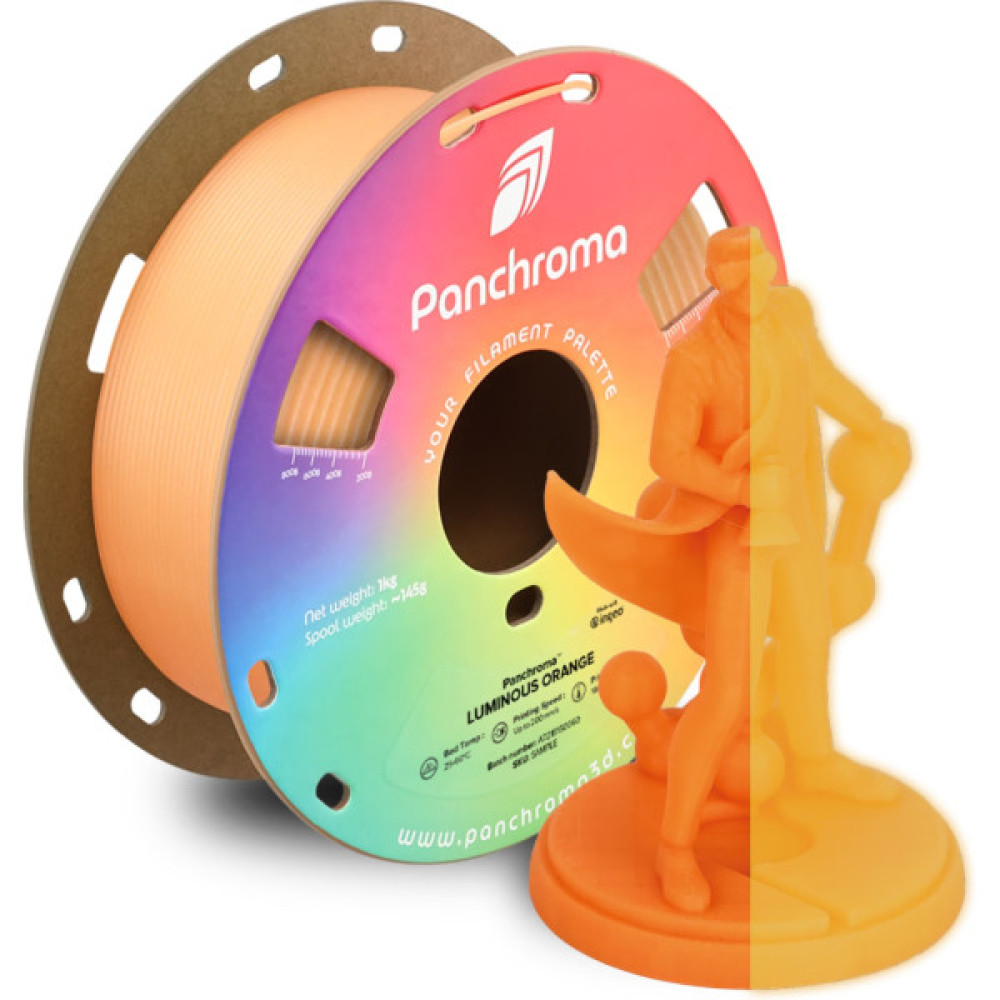 Пластик для 3D-принтера Polymaker PLA PANCHROMA LUMINOUS 1,75mm 1kg ORANGE (CA02033)