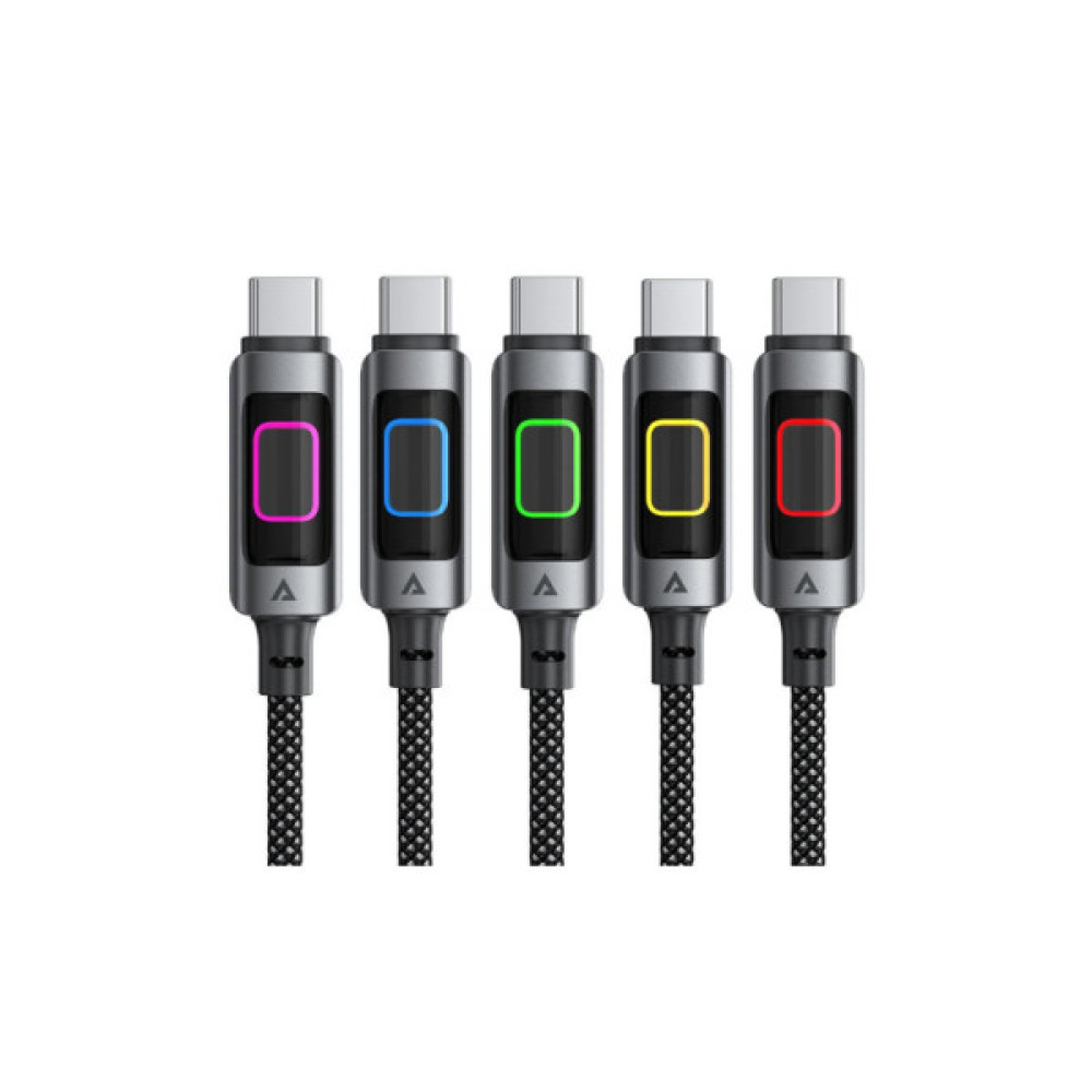 Дата кабель USB-C to USB-C 1.2m 60W black Acefast (6974316284666)