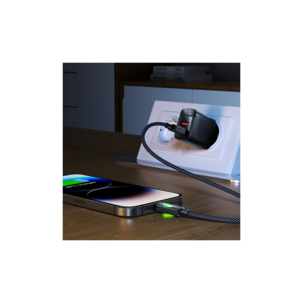 Дата кабель USB-C to USB-C 1.2m 60W black Acefast (6974316284666)