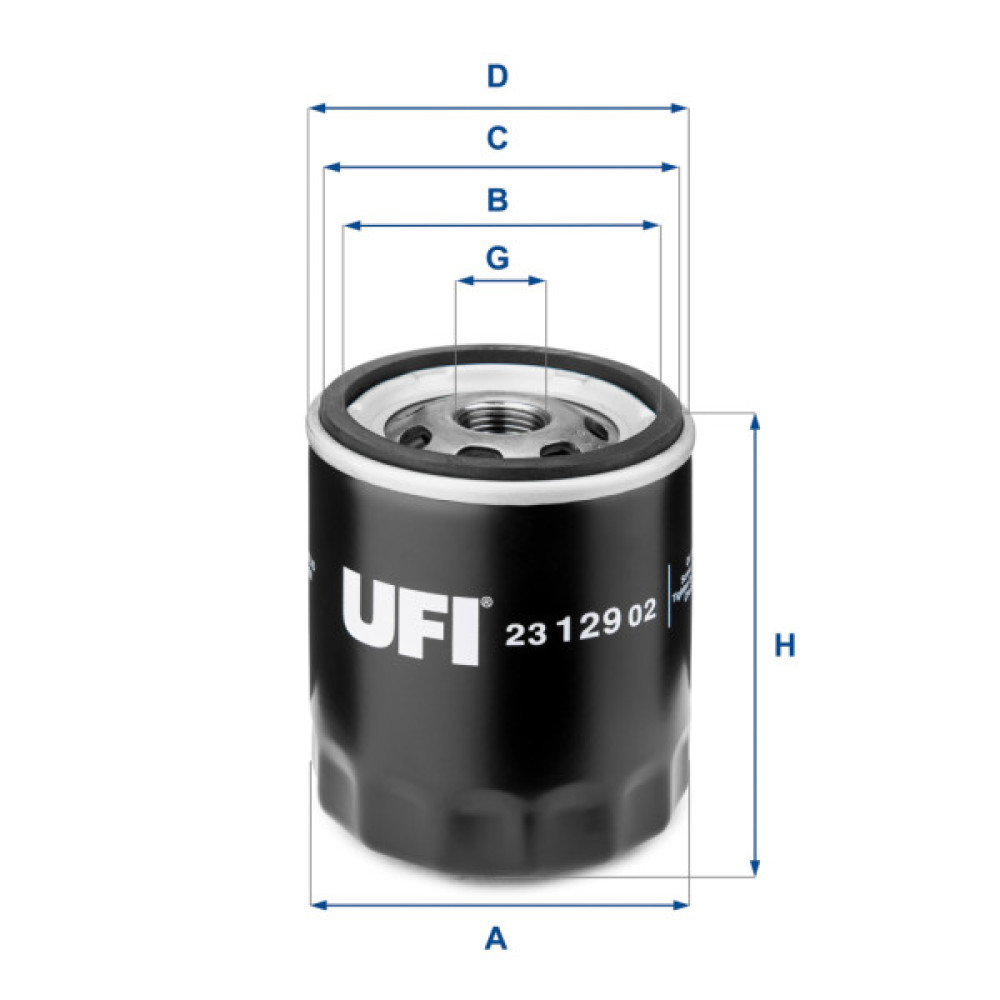 Фільтр масляний UFI 23.129.02