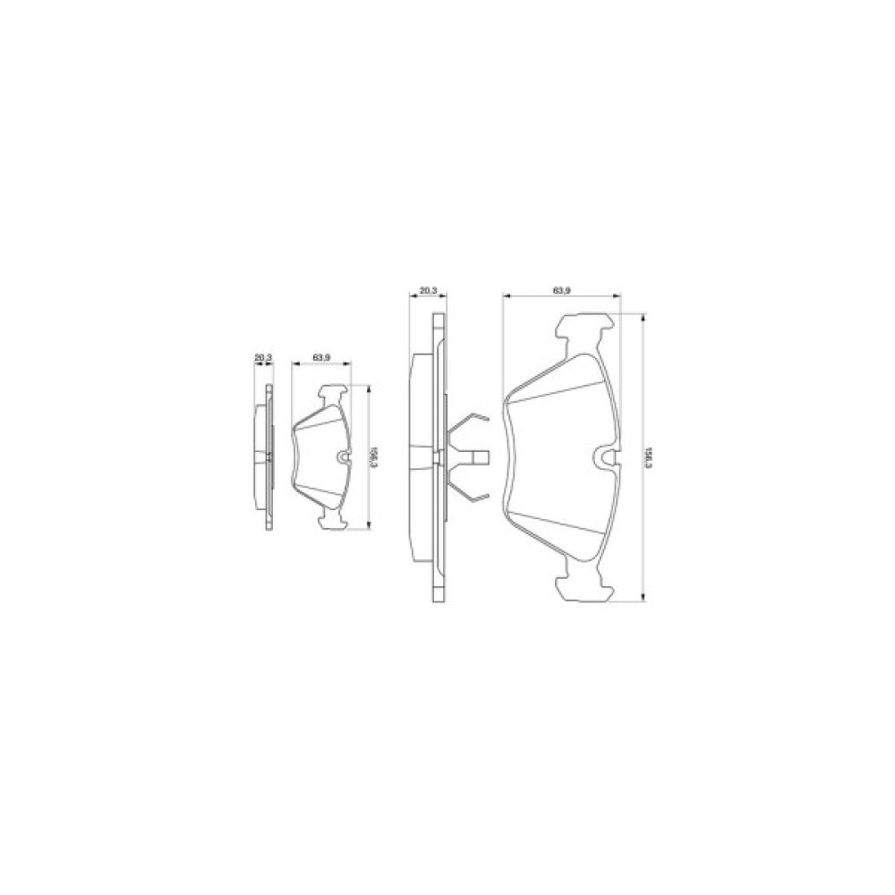 Гальмівні колодки Bosch 0 986 490 640 Гальмівні колодки Bosch 0 986 490 640