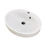 Раковина, умивальник Adamant Lauf New, штучний камінь, овальна, без отвору для змішувача, з отвором для переливу, 540х445х130мм, накладний, білий