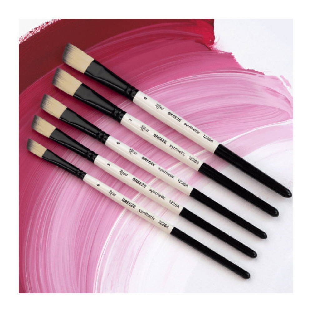 Пензлик для малювання Rosa Синтетика кутова, BREEZE 1226А, №0 (4823098535577)