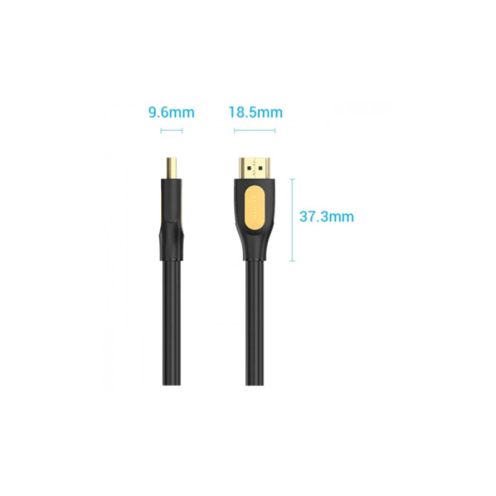 Кабель мультимедійний HDMI M to HDMI M 1.5m V2.0 4K 60Hz black VENTION (ALIBG)