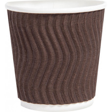 Стакани одноразові PRO service паперові Riple Коричневі 110 мл 20 шт. (4823071634983)