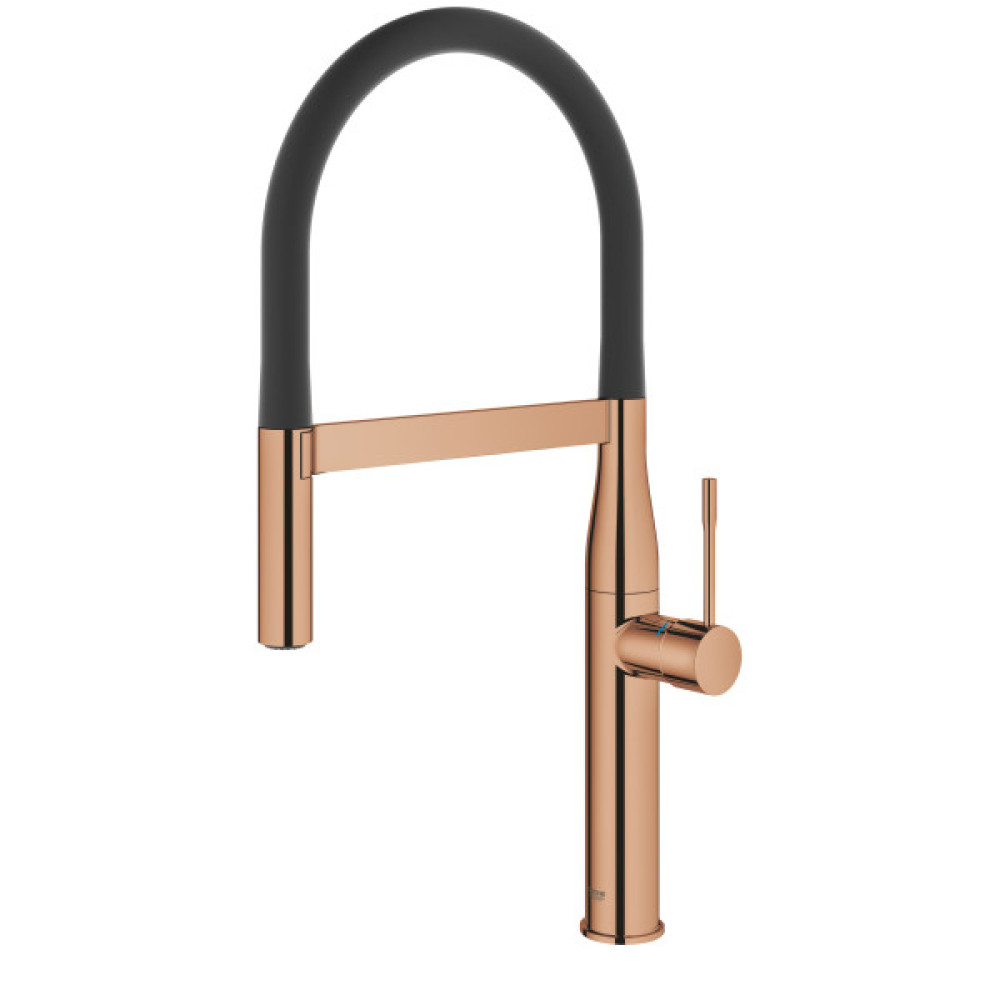 Змішувач для кухні Grohe Essence, довж.виливу - 240мм, поворотний/гнучкий, 1важіль, теплий захід сонця