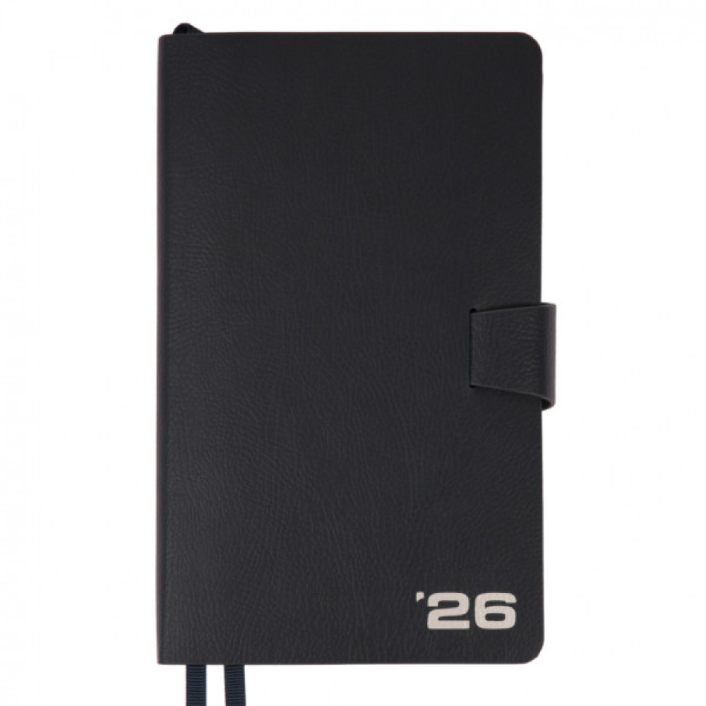 Тижневик Leo planner датований 2026 "Alpha", м‘який, темно-синій, 352 сторінки (252629)